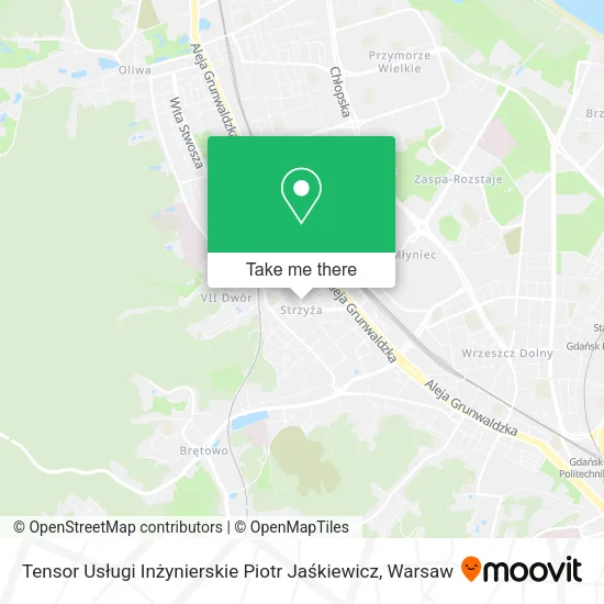 Tensor Usługi Inżynierskie Piotr Jaśkiewicz map