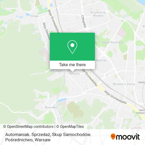 Automaniak. Sprzedaż, Skup Samochodów. Pośrednictwo map