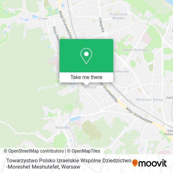 Towarzystwo Polsko Izraelskie Wspólne Dziedzictwo -Moreshet Meshutefet map