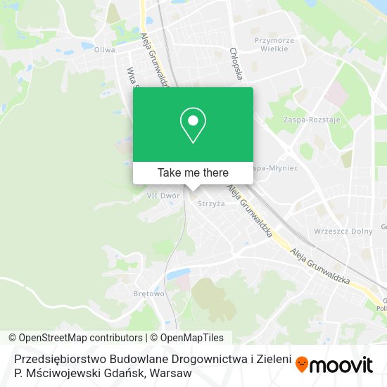 Przedsiębiorstwo Budowlane Drogownictwa i Zieleni P. Mściwojewski Gdańsk map