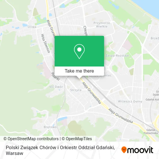 Polski Związek Chórów i Orkiestr Oddział Gdański map