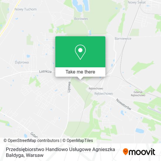 Przedsiębiorstwo Handlowo Usługowe Agnieszka Bałdyga map