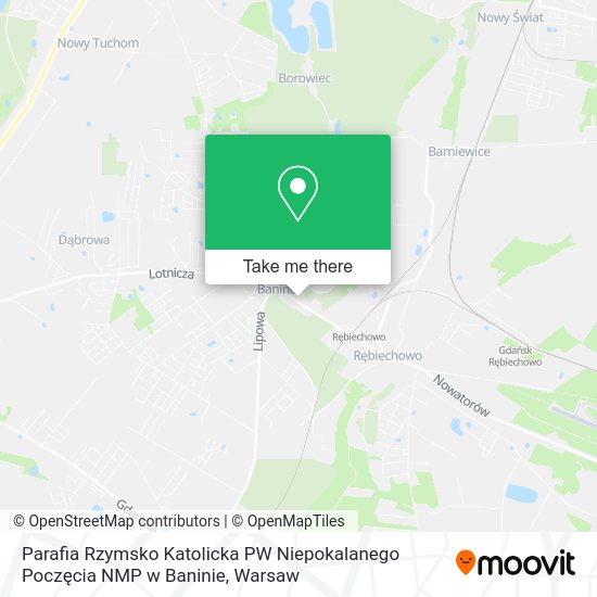 Parafia Rzymsko Katolicka PW Niepokalanego Poczęcia NMP w Baninie map