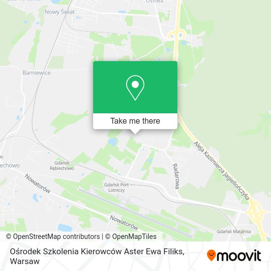 Ośrodek Szkolenia Kierowców Aster Ewa Filiks map