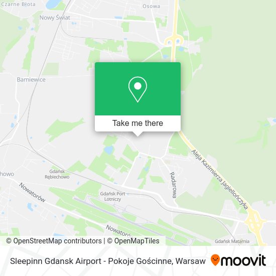 Карта Sleepinn Gdansk Airport - Pokoje Gościnne