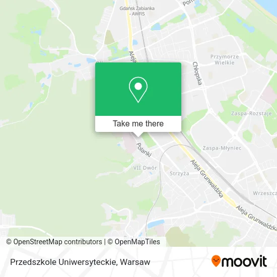 Карта Przedszkole Uniwersyteckie