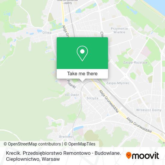 Krecik. Przedsiębiorstwo Remontowo - Budowlane. Ciepłownictwo map