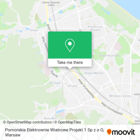 Карта Pomorskie Elektrownie Wiatrowe Projekt 1 Sp z o O