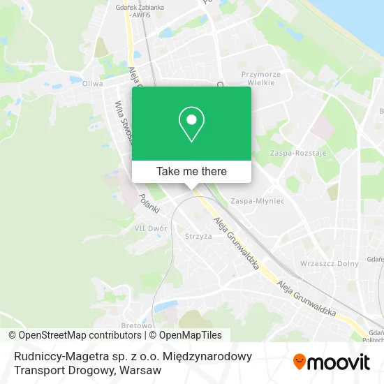 Карта Rudniccy-Magetra sp. z o.o. Międzynarodowy Transport Drogowy