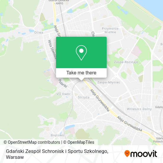 Gdański Zespół Schronisk i Sportu Szkolnego map