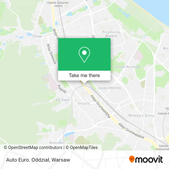 Auto Euro. Oddział map