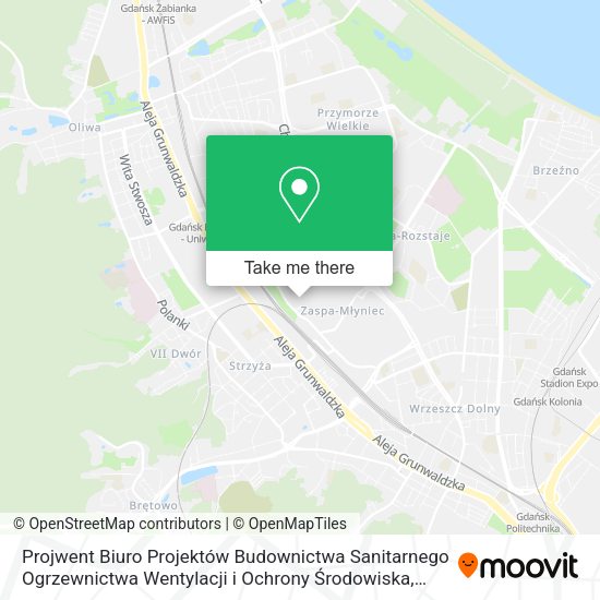 Projwent Biuro Projektów Budownictwa Sanitarnego Ogrzewnictwa Wentylacji i Ochrony Środowiska map