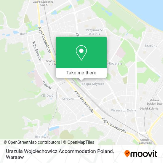 Карта Urszula Wojciechowicz Accommodation Poland