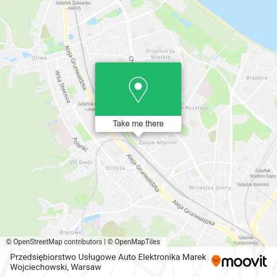 Карта Przedsiębiorstwo Usługowe Auto Elektronika Marek Wojciechowski