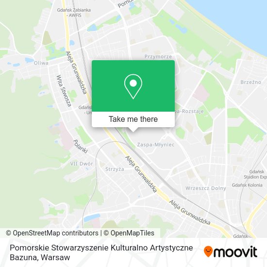 Pomorskie Stowarzyszenie Kulturalno Artystyczne Bazuna map