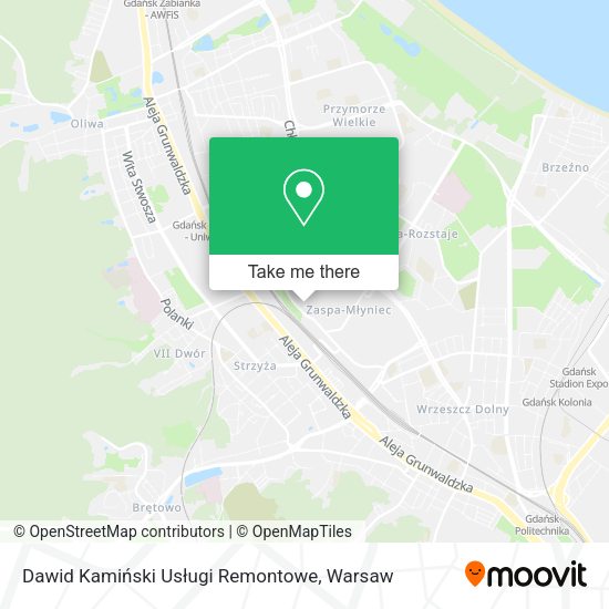 Dawid Kamiński Usługi Remontowe map