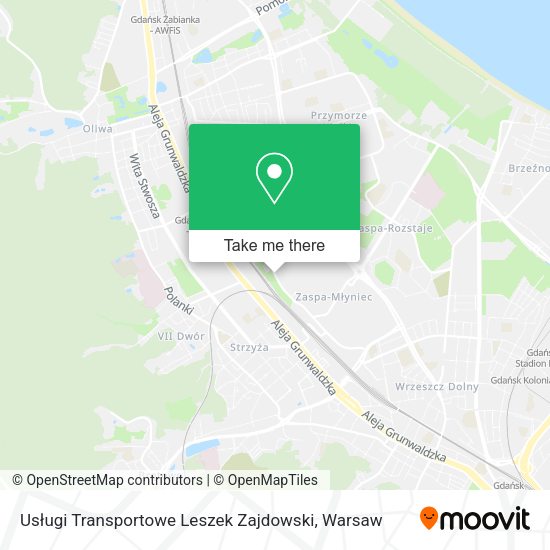 Карта Usługi Transportowe Leszek Zajdowski