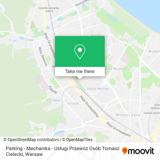 Parking - Mechanika - Usługi Przewóz Osób Tomasz Cielecki map