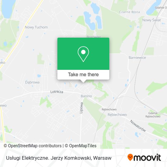 Usługi Elektryczne. Jerzy Komkowski map