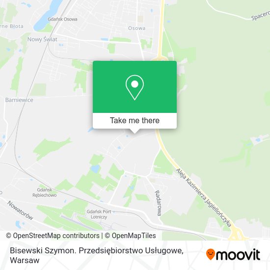 Bisewski Szymon. Przedsiębiorstwo Usługowe map