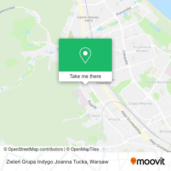 Zieleń Grupa Indygo Joanna Tucka map