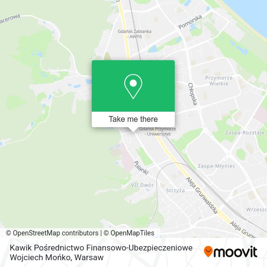 Kawik Pośrednictwo Finansowo-Ubezpieczeniowe Wojciech Mońko map