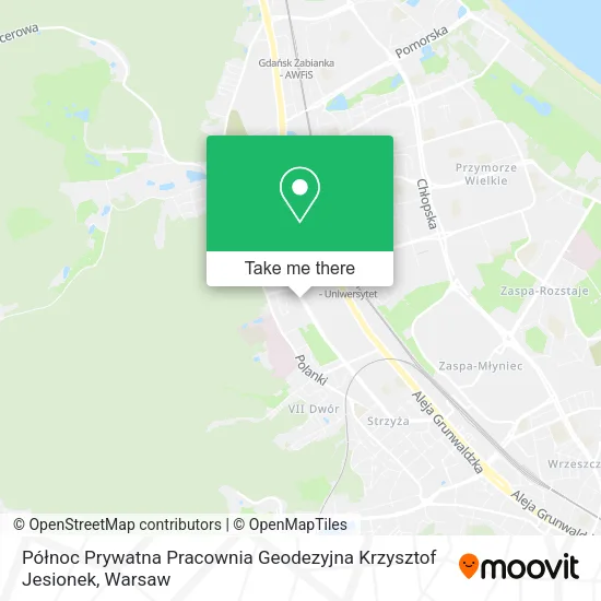 Карта Północ Prywatna Pracownia Geodezyjna Krzysztof Jesionek