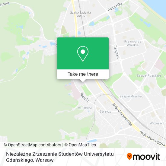 Niezależne Zrzeszenie Studentów Uniwersytetu Gdańskiego map