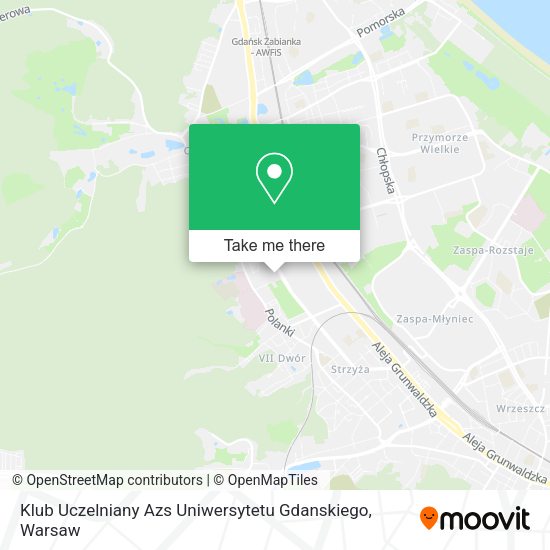 Klub Uczelniany Azs Uniwersytetu Gdanskiego map