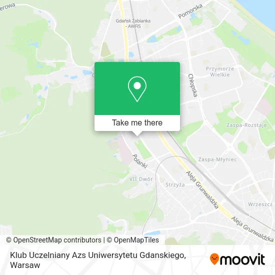 Klub Uczelniany Azs Uniwersytetu Gdanskiego map