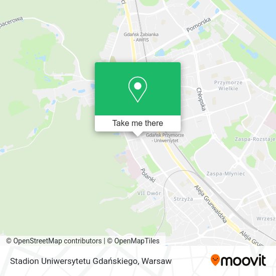 Stadion Uniwersytetu Gdańskiego map