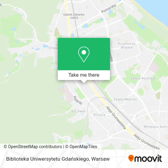 Biblioteka Uniwersytetu Gdańskiego map