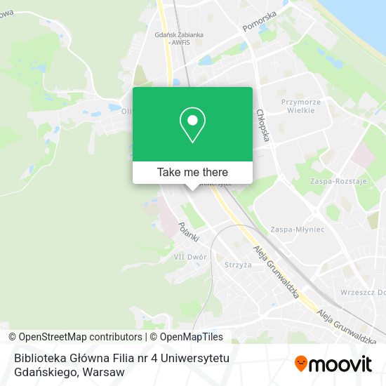 Biblioteka Główna Filia nr 4 Uniwersytetu Gdańskiego map