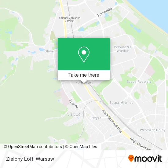 Zielony Loft map