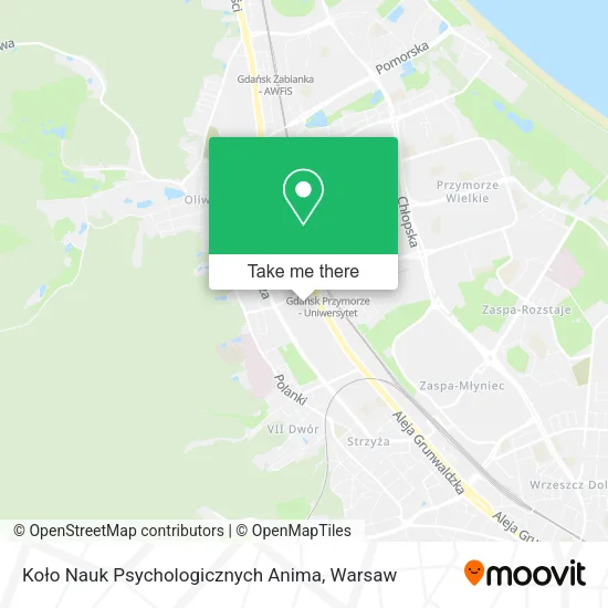 Карта Koło Nauk Psychologicznych Anima