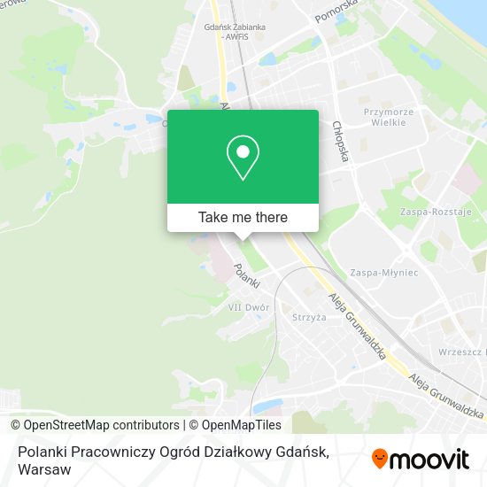 Polanki Pracowniczy Ogród Działkowy Gdańsk map