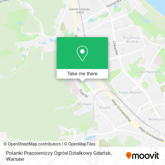 Polanki Pracowniczy Ogród Działkowy Gdańsk map