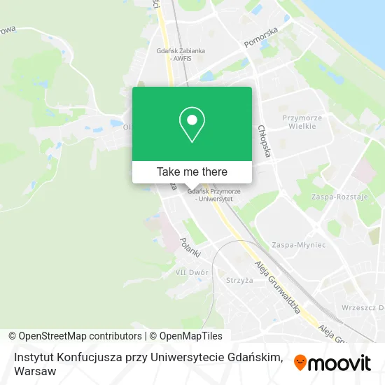 Карта Instytut Konfucjusza przy Uniwersytecie Gdańskim