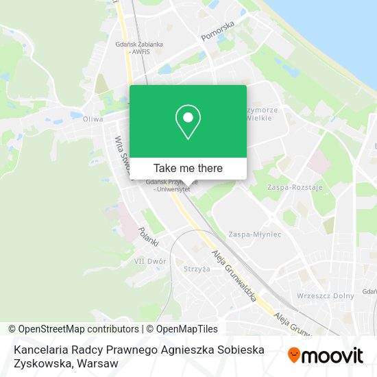 Kancelaria Radcy Prawnego Agnieszka Sobieska Zyskowska map