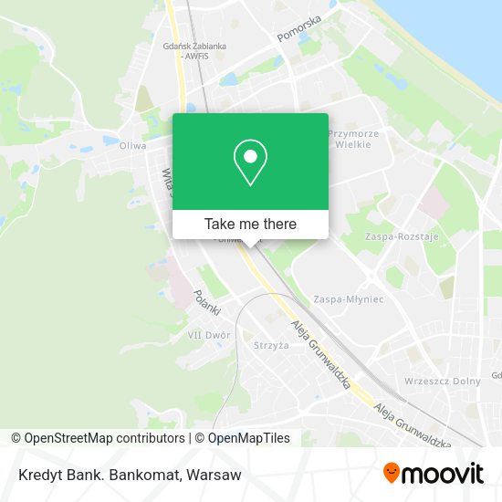 Kredyt Bank. Bankomat map