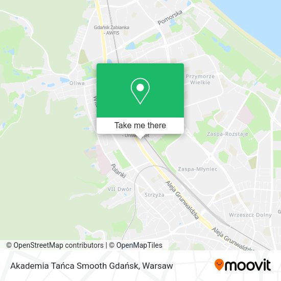 Akademia Tańca Smooth Gdańsk map