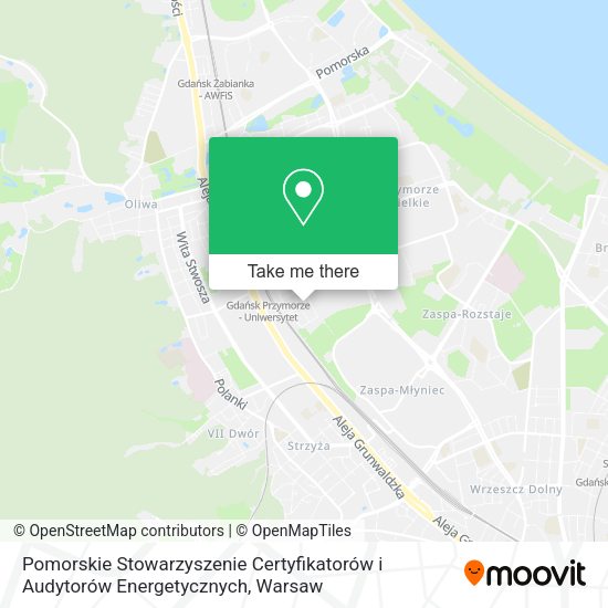 Pomorskie Stowarzyszenie Certyfikatorów i Audytorów Energetycznych map