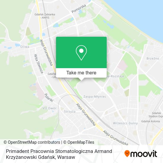 Primadent Pracownia Stomatologiczna Armand Krzyżanowski Gdańsk map