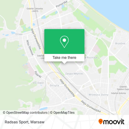 Radsas Sport map