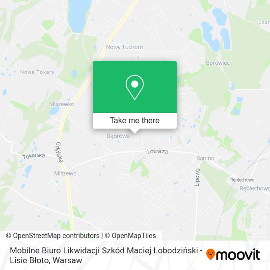 Mobilne Biuro Likwidacji Szkód Maciej Łobodziński - Lisie Błoto map