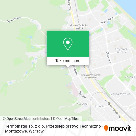 Карта Termoinstal sp. z o.o. Przedsiębiorstwo Techniczno - Montażowe