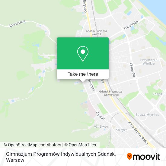 Gimnazjum Programów Indywidualnych Gdańsk map