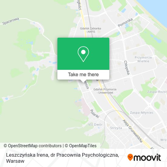 Leszczyńska Irena, dr Pracownia Psychologiczna map