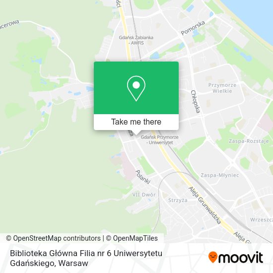 Biblioteka Główna Filia nr 6 Uniwersytetu Gdańskiego map