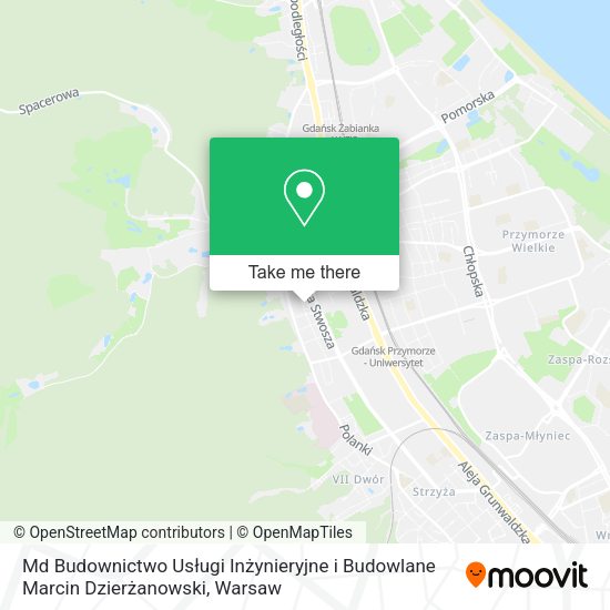 Md Budownictwo Usługi Inżynieryjne i Budowlane Marcin Dzierżanowski map